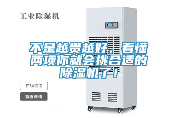 不是越貴越好，看懂兩項你就會挑合適的除濕機了！