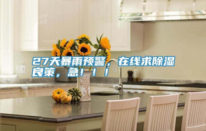 27天暴雨預警，在線求除濕良策，急?。?！