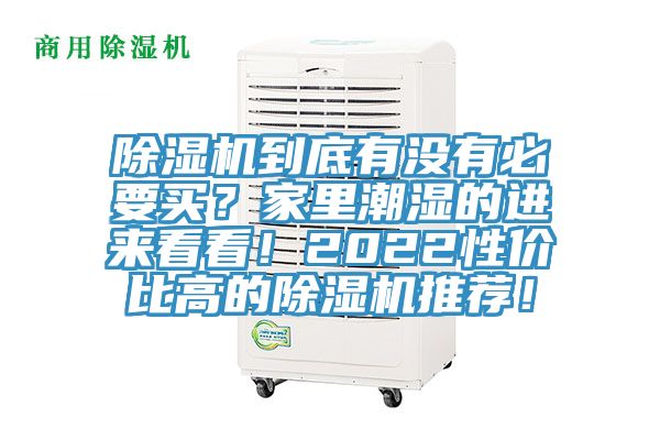除濕機(jī)到底有沒有必要買？家里潮濕的進(jìn)來看看！2022性價比高的除濕機(jī)推薦！