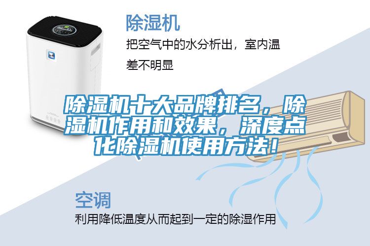 除濕機十大品牌排名，除濕機作用和效果，深度點化除濕機使用方法！