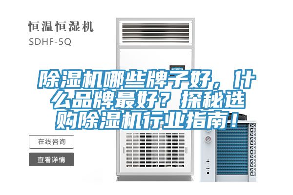 除濕機(jī)哪些牌子好，什么品牌最好？探秘選購(gòu)除濕機(jī)行業(yè)指南！
